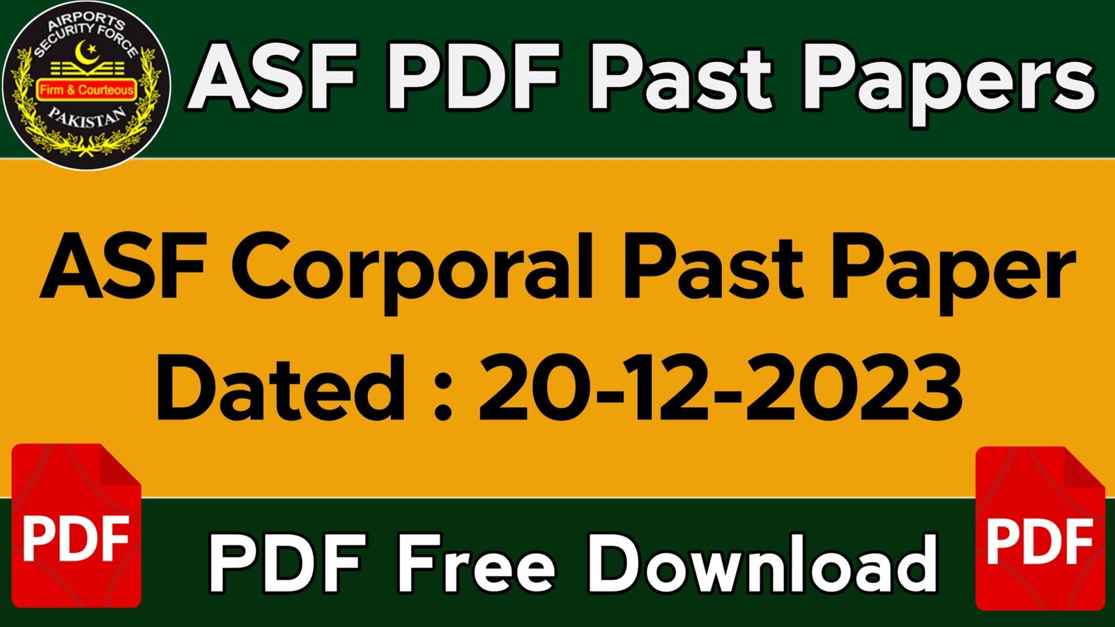 ASF Corporal 20-12-2023 Past Paper | PDF Free Download - Pak Mcqs Point