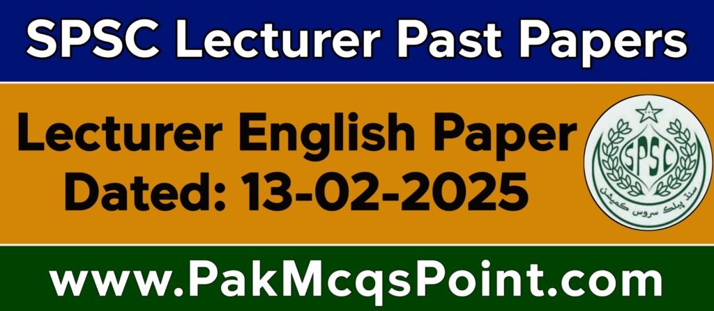 Spsc Article SPSC Lecturer English Paper 13-02-2025 Page 2 - Pak Mcqs Point